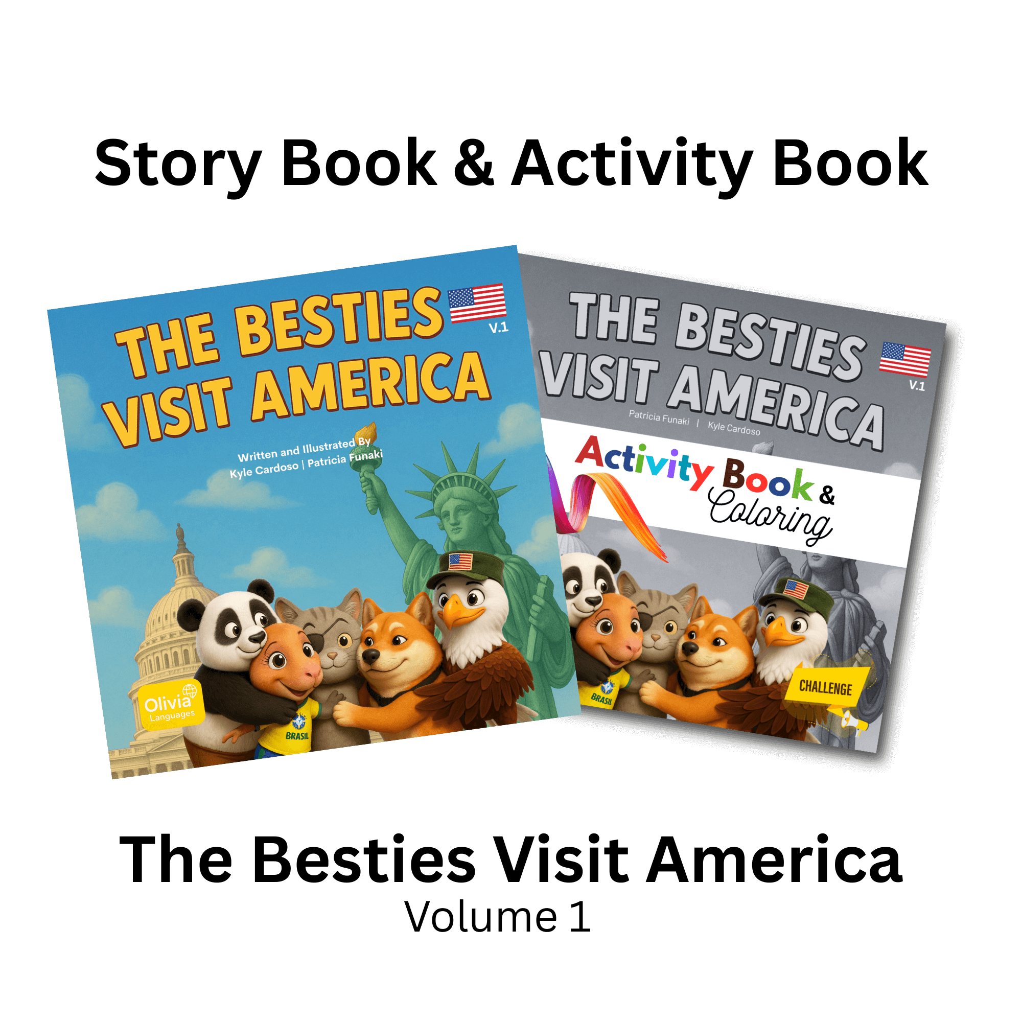 The Besties Visit America: Volume 1 (Story & Activity Book) Bundle