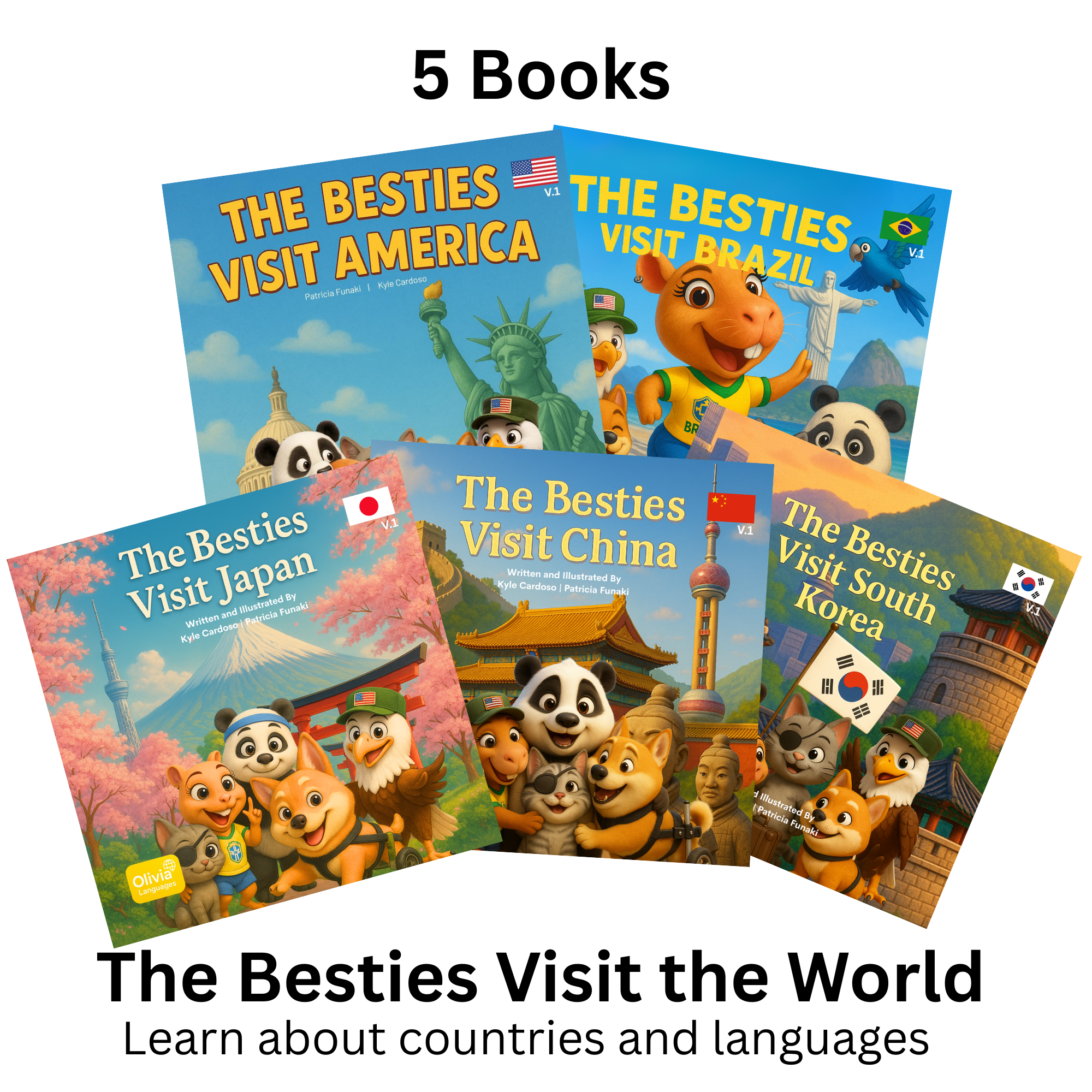 The Besties Visit the World Tour Series - 5 Books Bundle